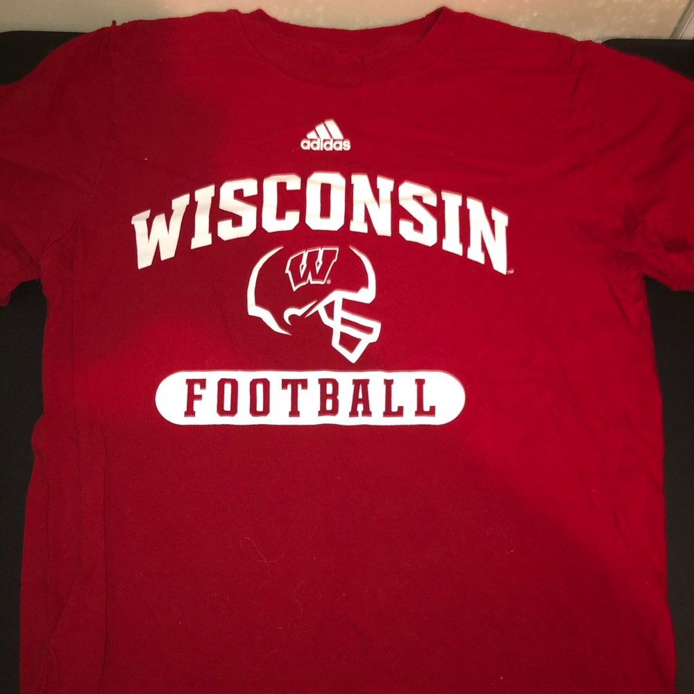 Wisconsin Adidas Men’s Football Tee